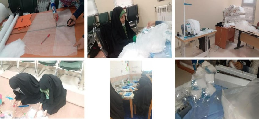 تولید بیش از 130.000 ماسک با همت دبیرستان دخترانه علوم و معارف اسلامی شهید مطهری زابل
