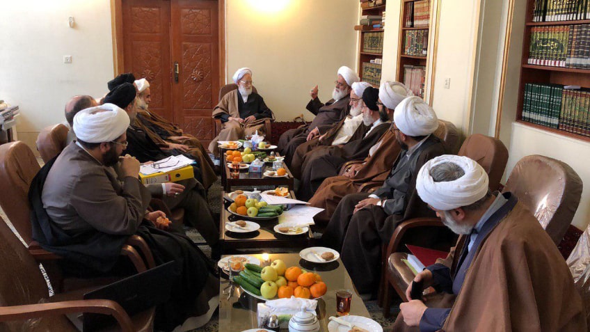 دیدار اعضای شورای سیاست گذاری حوزه علمیه استان تهران با حضرت آیت الله امامی کاشانی (مدظله العالی)