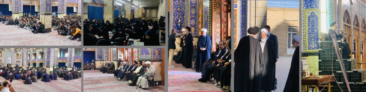 گزارش تصویری از برگزاری مراسم ختم حضرت آیت الله امامی کاشانی (ره) درمسجد روضه محمدیه یزد مورخ ۲۰ اسفند ۱۴۰۲